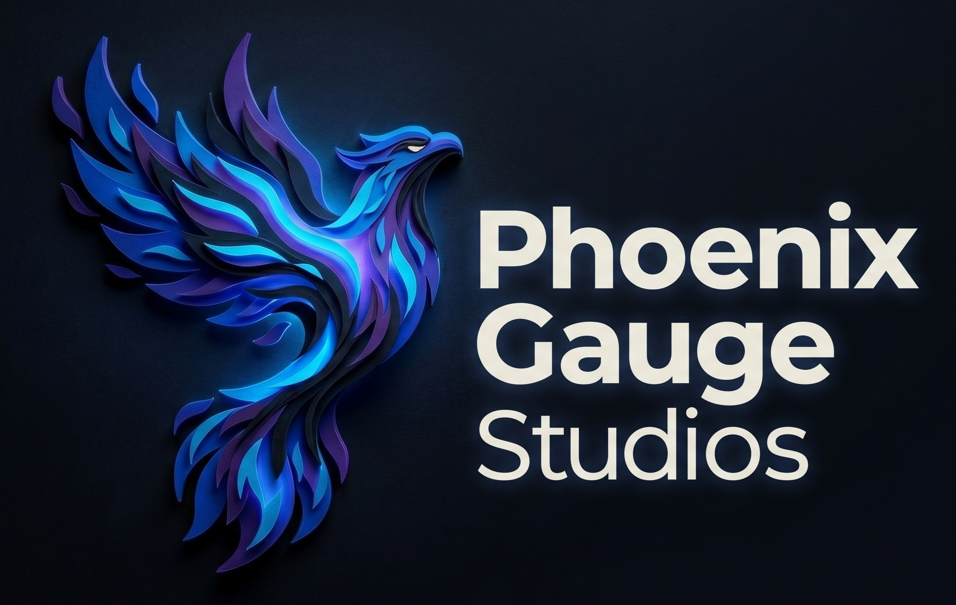 Phoenix Gauge Studios logo, dark mode